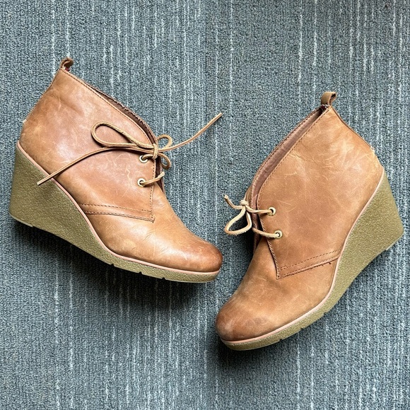 Sperry women’s Harlow wedge booties in cognac size 10 - Picture 1 of 7